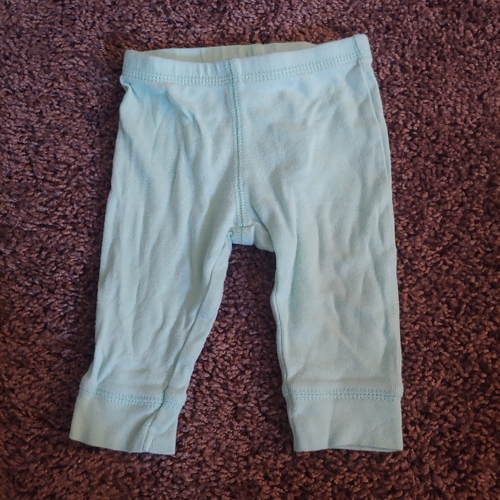Carter's seafoam green owl patch pants
